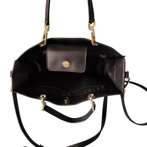 Calvin Klein Sandra Leather Tote Satchel Handbag - Picture 6 of 15